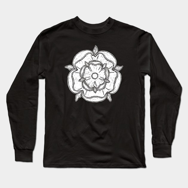 Elegant Tudor Rose Long Sleeve T-Shirt by LaForma